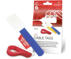 Organizer LABEL THE CABLE LTC Rinkinys etykiet na rzepy do kabli daugkartinio naudojimo, mieszany, 10 vnt (LTC 2630-10)