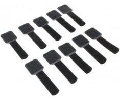 LABEL THE CABLE Wall Velcro Cable Holder 10-piece Set - juodos spalvos