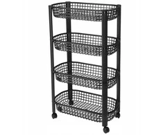 Excellent Houseware Mobilus stalčius 4 lygių su ratukais 46,5x26x79 cm - Vonios ir virtuvės trolis
