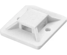 Orno Laikiklis Lipnus kabelių raištelių laikiklis, 20x20 mm, baltas, 10 vnt.
