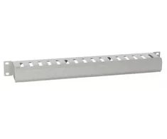 Pulsar RAOK-1M-G Horizontalus metalinis kabelių organizatorius su dangteliu 1U, pilkas