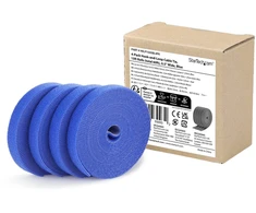 Organizatorius StarTech 4.6M lipniosios juostos ritinys, 4 vnt. rinkinys / kilpinis kabelių rišiklis – 0.5IN pločio (HKLP1505BL4PK)