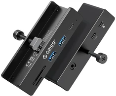 Orico Aktywny hub USB-C 10Gbps, PowerDelivery 60 W, przykręcany, 2x USB-A, czytnik SD, USB-C, juoda (MH5PCM-10-BK-BP)