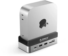 Šakotuvas Orico Doko stotelė do Mac Mini M4 | USB-C 10 Gbps | slot M.2 NVMe