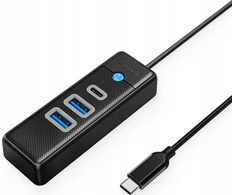 Orico PWC2U-C3 USB-C Hub / 2x USB-A 3.0 + 1x USB-C 3.0 – juodos spalvos