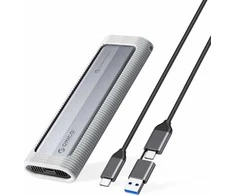 Disko dėžutė Orico AXM2-G2 M.2 NVME USB-C/USB-A na USB-C 10Gb/s – pilkos spalvos