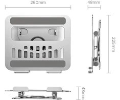 Orico Podstawka pod laptopa 17'', regulowana, obrotowa 360°, aluminiowa