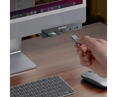 HUB USB Orico 1x SD 1x Micro SD 2x USB-C + 2x USB-A 2.0 3.0 (MH5PMM-10-BK-BP)