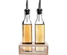 Orion Aliejaus ir acto butelių rinkinys 300 ml su dozatoriumi stovui