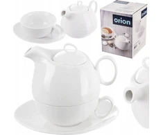 Orion Arbatinukas su puodeliu 600 ml baltas porcelianas