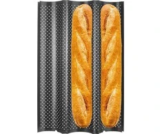 Orion kepimo skarda baguetei 38 cm; Plieninė, nesvylančio paviršiaus, perforuota