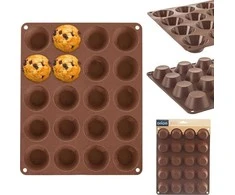Orion Silikoninė kepimo forma keksiukams, 20 mini keksiukų, oranžinė