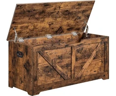 Songmics VASAGLE batų suoliukas su daiktadėže 100 × 40 × 46 cm, LSB060T01