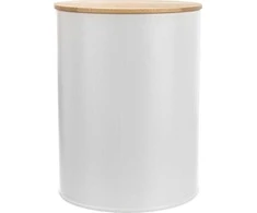 Orion Maisto laikymo dėžutė WHITELINE 2,3 l Baltas metalas su bambuko dangčiu