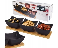 Orion Užkandžių dubenėlių setas 31,5 cm Juodos porceliano 4 vnt.