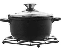 Orion Metalinis padėkliukas puodui 22,5 cm juodas