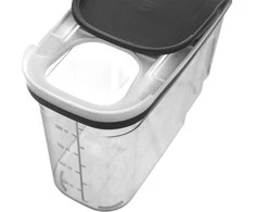 Orion Birių produktų indas su dozatoriumi 1,25 l pilkas