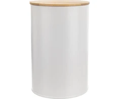 Orion Maisto laikymo dėžutė WHITELINE 800 ml balta su bambuko dangčiu