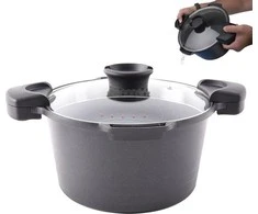 Orion Puodas GRANDE 24 cm su dangteliu ir kiaurasamčiu, 5,5 l