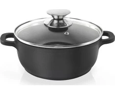 Orion Puodas granitas su stikliniu dangteliu GRANDE 16 cm, 1,4 l