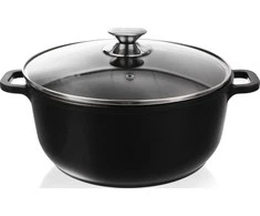 Orion Granito puodas 28 cm, 7 l su stiklo dangteliu