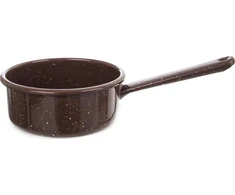 Orion Emailliuotas puodas 14 cm, 900 ml, rudas