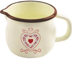 Orion emaliuotas puodelis 1,2 l smėlio spalvos su išleidimu