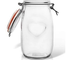 Orion stiklainiai su užspaudžiamais dangteliais 1,5 l, stiklinių, sandarių