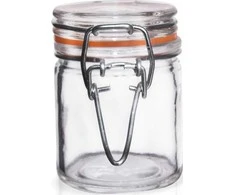 Orion stiklainiai su užspaudžiamais dangteliais 50 ml, tvirti, hermetiški