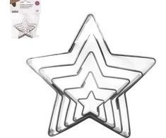 Orion Sausainių formelės 5 vnt. plieninės žvaigždės 7,5 cm
