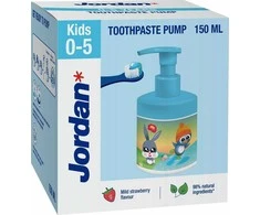 Orkla Jordan Vaikiška dantų pasta vaikams su pompa, 0-5 metų amžiaus, 150 ml