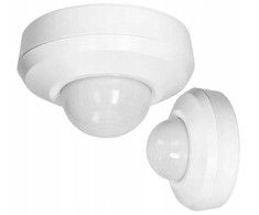 Orno 360 laipsnių judesio ir buvimo jutiklis, IP44, 2000W, papildomas tvirtinimo pagrindas, 3 jutikliai, balta