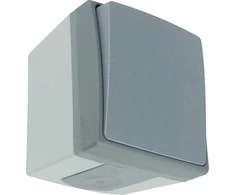 Orno Vienpolis jungiklis AQUATIC PRO IP 55 Pilkas Grafitas 10 vnt
