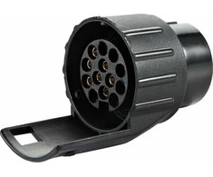 Orno 7/13 kontaktų priekabos lizdo adapteris, plastikinis, 12/24 V