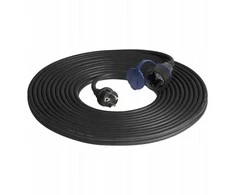 Orno Przedłużacz Dirbtuvių prailgintuvas, atsparus vandens purslams, IP44, 1x2P+Z 20m, alyvai atsparus guminis kabelis H07RN-F 3x1.5mm², 230VAC/16A, schuko