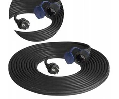 Orno Przedłużacz Dirbtuvių prailgintuvas, atsparus vandens purslams, IP44, 1x2P+Z 20m, alyvai atsparus guminis kabelis H07RN-F 3x1.5mm², 230VAC/16A, schuko