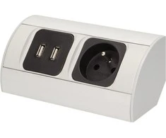 Orno Lizdas Baldinis lizdas 1x2P+Z, 2xUSB, schuko versija