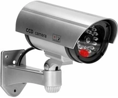 Orno Atrapa Netikra CCTV stebėjimo kamera, maitinama baterijomis, sidabrinė