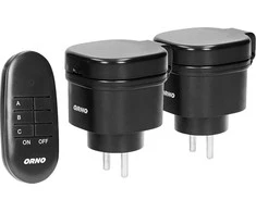 Orno Nuotoliniu pulteliu valdomų belaidžių mini kištukinių lizdų rinkinys 2+1 IP44 OR-GB-441