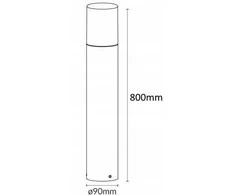Orno DALIA sodo šviestuvas, E27, maks. 15 W, IP54, 80 cm, juodas