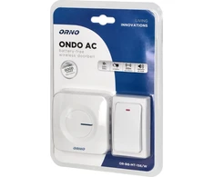 Orno ONDO AC belaidis durų skambutis be baterijų, baltas