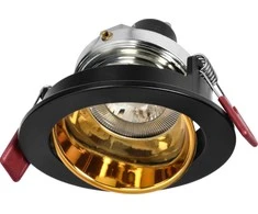 Orno FONDI RC dekoratyvinis prožektoriaus rėmelis, MR16/GU10, maks. 50 W, apvalus, fiksuotas, aliuminio, juodos ir auksinės spalvos