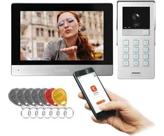 GAYD, vienos šeimos vaizdo domofono komplektas, 2 laidų, 8 colių „Wi-Fi“, lietimui jautrus ekranas, 2 MP „Full HD“, RFID, šifravimo įrenginys