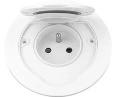 Orno Hermetyczne Hermetiškas apvalus elektros lizdas, IP55, 1x2P+Z (prancūziškas), baltas