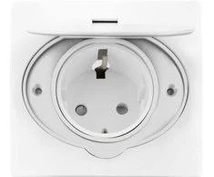 Orno Hermetyczne Hermetiškas elektros lizdas, IP44, 1x2P+Z (Schuko), baltas