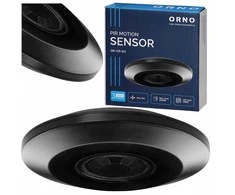 Orno Czujnik 360 laipsnių judesio jutiklis IP20, 2000 W, itin plokščias - 2,5 cm, juodas