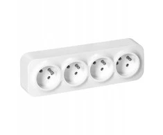 Orno Lizdas Keturgubas „ToDo“ lizdas 2P+Z IP20, 16A, 230V AC, baltas, 8 vnt.