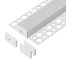 Orno Rinkinys: Komplektas: aliuminio profilis LED juostoms, 2000 x 55,8 x 12,5 mm, paviršinis montavimas, baltas, opalo spalvos dangtelis, 4 galiniai dangteliai