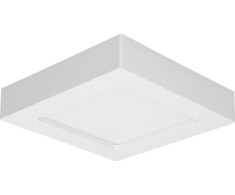 Orno LETI LED 12W, apatinis šviestuvas, montuojamas ant paviršiaus, kvadratinis, 860lm, 4000K, baltas, įmontuotas LED maitinimo šaltinis