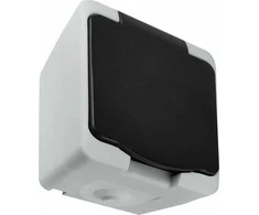 Orno Lizdas Lizdas 2P+Z Schuko AQUATIC MINI IP 54 balta-juoda, 10 vnt.